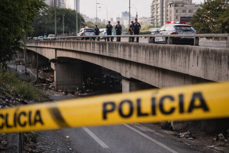 Mulher é empurrada de viaduto e cai na Avenida 23 de Maio; ex-marido é preso por tentativa de feminicídio