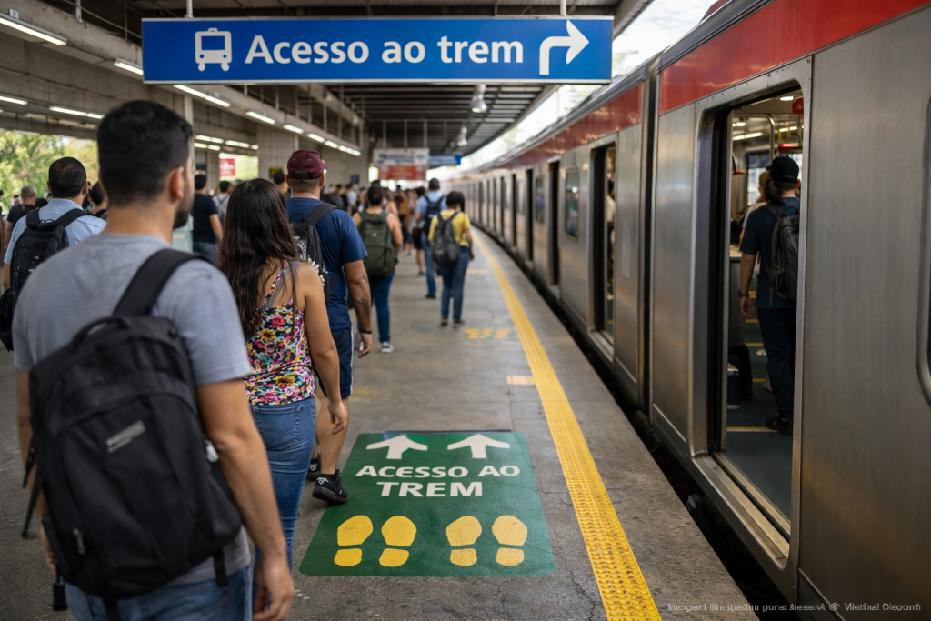 Passageiros da Linha 7-Rubi passam a embarcar pelo lado esquerdo em estações de SP passageiros-da-linha-7-rubi-passam-a-embarcar-pelo-lado-esquerdo-em-estacoes-de-sp